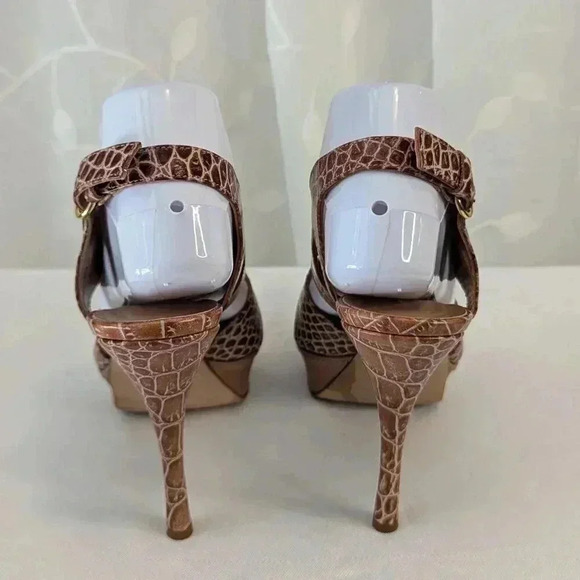 Latitude Femme Snake Skin Look Leather Pumps, Size 39 (made in Italy) - Picture 4 of 6